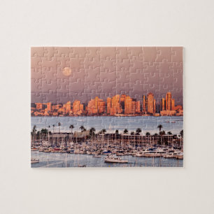 Volle maan boven San Diego Legpuzzel