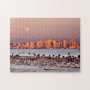 Volle maan boven San Diego Legpuzzel