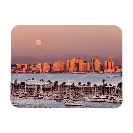 Volle maan boven San Diego Magneet (Horizontaal)