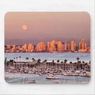 Volle maan boven San Diego Muismat
