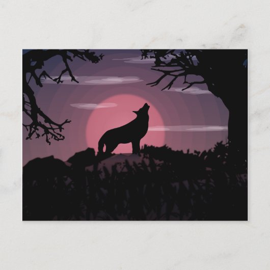 volle maan briefkaart (Voorkant)