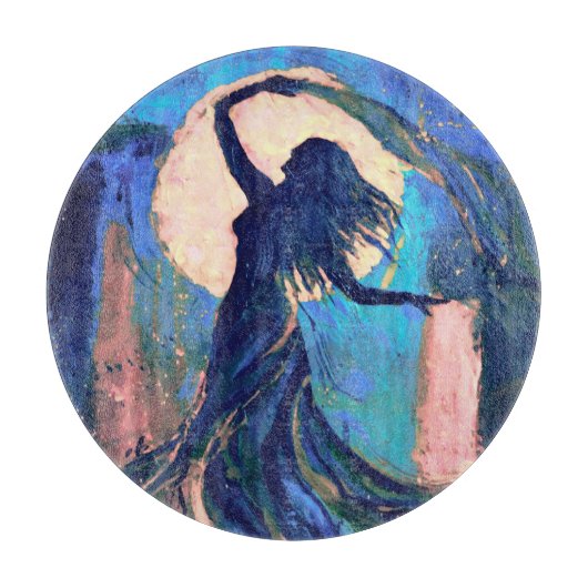 Volle maan buikdanser snijplank (Voorkant)