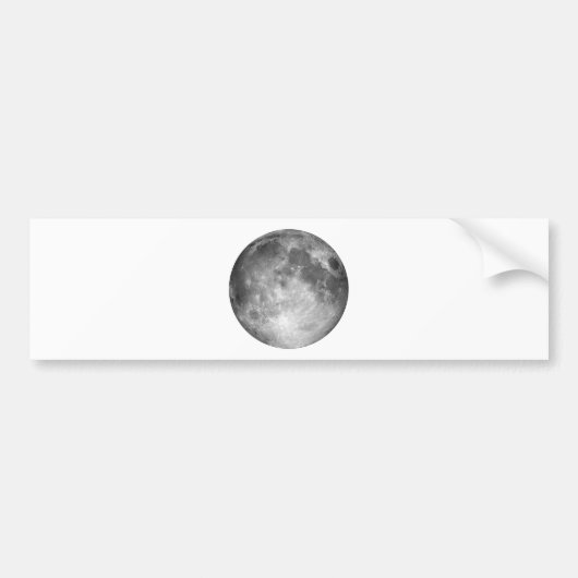 Volle Maan Bumpersticker (Voorkant)
