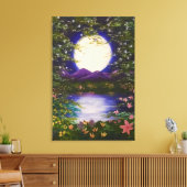 Volle Maan Canvas Afdruk (Insitu (Woonkamer))