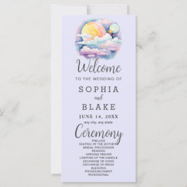 Volle Maan Celestial Stars Lavendel Trouwprogramma