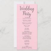 Volle Maan Celestial Stars Roze Huwelijksprogramma (Achterkant)