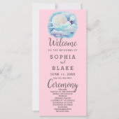 Volle Maan Celestial Stars Roze Huwelijksprogramma (Voorkant)