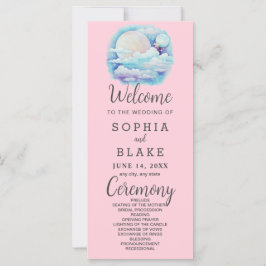 Volle Maan Celestial Stars Roze Huwelijksprogramma