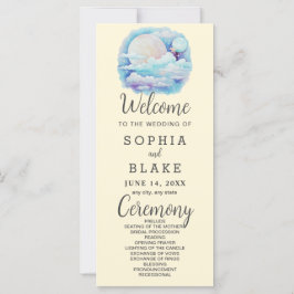 Volle Maan Celestial Sterren Geel Huwelijksprogram