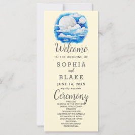 Volle Maan Celestial Sterren Geel Huwelijksprogram