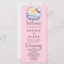 Volle Maan Celestial Sterren Wit Huwelijksprogramm