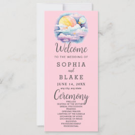 Volle Maan Celestial Sterren Wit Huwelijksprogramm