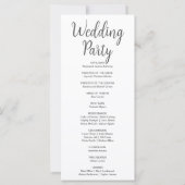 Volle Maan Celestial Sterren Wit Huwelijksprogramm (Achterkant)