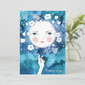 Volle Maan Denken aan jou Bedankkaart (Staand voorkant)