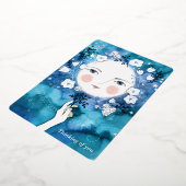 Volle Maan Denken aan U Zilver Folie Feestdagenkaart (Gedraaid)