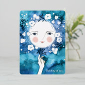 Volle Maan Denken aan U Zilver Folie Feestdagenkaart (Staand Voorkant)