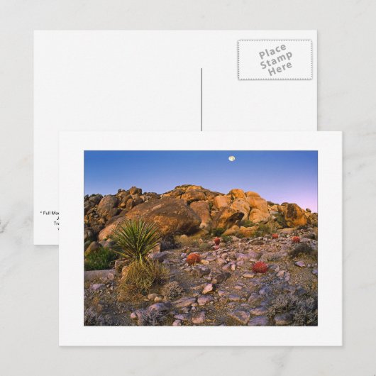 " Volle maan die over Ring van Vuur plaatst" Briefkaart (Voorkant / Achterkant)