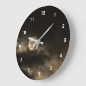 Volle Maan Donkere Wolkenlucht Grote Klok (Hoek)