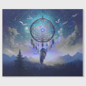 Volle Maan Droom Catcher, hemels Cadeaupapier (Vlak)