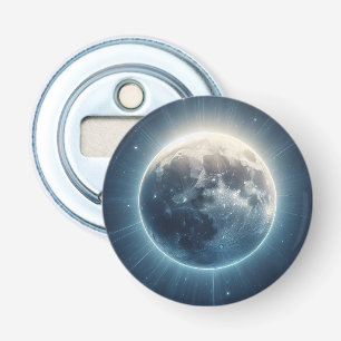 Volle Maan Eclipse Witte Gloed Button Flesopener