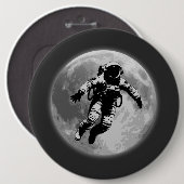 Volle Maan en Astronaut Ronde Button 6,0 Cm (Voorkant /achterkant)