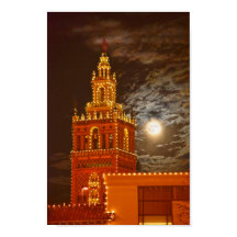 Volle maan en Giralda-toren, Kansas City, Missouri