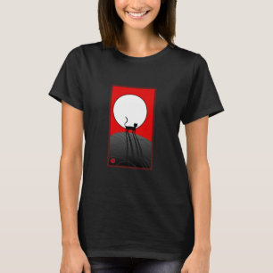 Volle maan en kat t-shirt