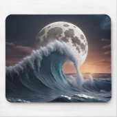 Volle Maan en Oceaangolf Muismat (Voorkant)