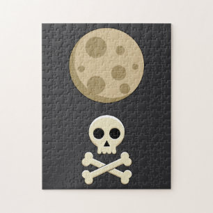 Volle Maan en Schedel  Legpuzzel