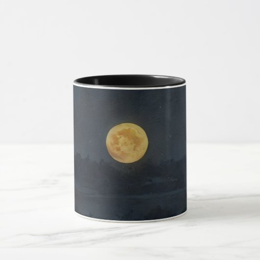 Volle Maan en Sterren Dark Night Art Mok Cup (Midden)