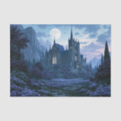 Volle Maan Ethische Gotische Kathedraal Decoupage Tissuepapier (Voorkant)