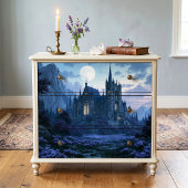 Volle Maan Ethische Gotische Kathedraal Decoupage Tissuepapier