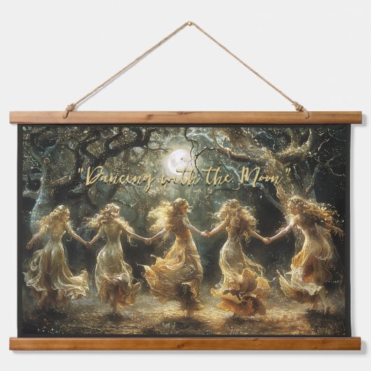 Volle Maan Fairy Dance Tapestries Hangend Wandkleed (Voorkant)
