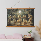 Volle Maan Fairy Dance Tapestries Hangend Wandkleed (Slaapkamer)