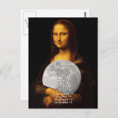 Volle Maan Fases Kalender 2024 US Oostelijke Datum Briefkaart (Voorkant / Achterkant)