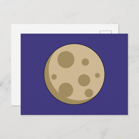 Volle Maan Feestdagenkaart (Voorkant / Achterkant)