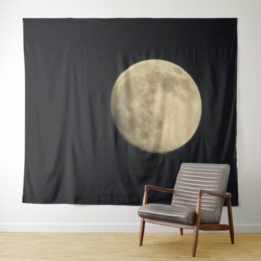Volle Maan Fotografie Muur Kunst Tapestry Wandkleed (In Situ (horizontaal))