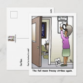 Volle Maan Frenzy Funny Briefkaart (Voorkant / Achterkant)