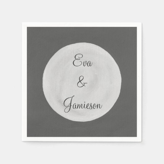 Volle maan gepersonaliseerde papieren servetten (Voorkant)