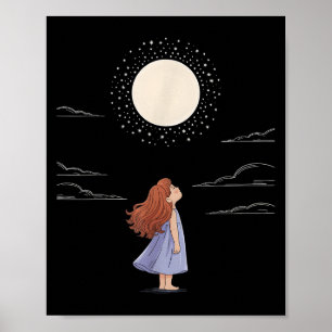 Volle Maan Gevoelens Ontwerp Astrologie Dierenriem Poster