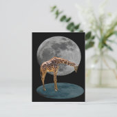 VOLLE MAAN GIRAFFE BRIEFKAART (Staand voorkant)