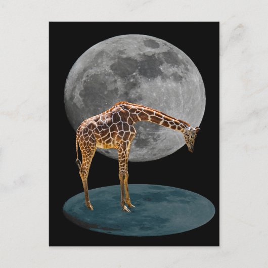 VOLLE MAAN GIRAFFE BRIEFKAART (Voorkant)