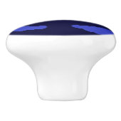 Volle maan glimlachen met wolken: keramische knop (Zijkant)