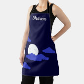 Volle maan glimlachen met wolken schort (Insitu)