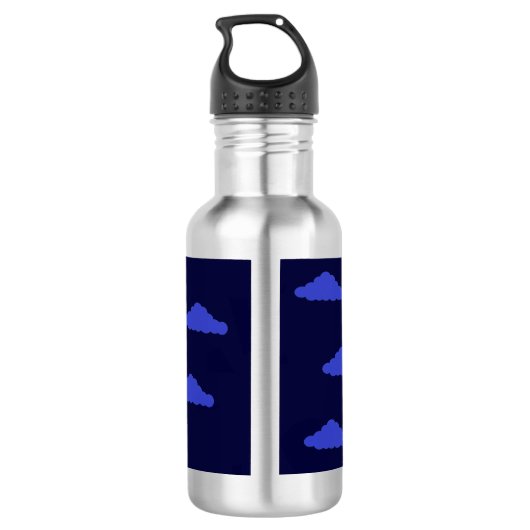 Volle maan glimlachen met wolken: waterfles  (Achterkant)