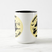 Volle maan grappige Halloween bruist van hekserige Mok (Midden)