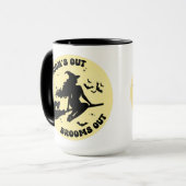 Volle maan grappige Halloween bruist van hekserige Mok (Voorkant links)