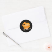 Volle Maan Halloween Bats Ronde Sticker (Envelop)
