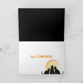 Volle Maan Halloween en bladeren Kaart (Binnen)