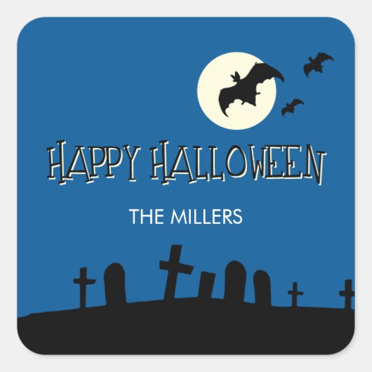 Volle Maan Halloween Gift Label Stickers (Voorkant)